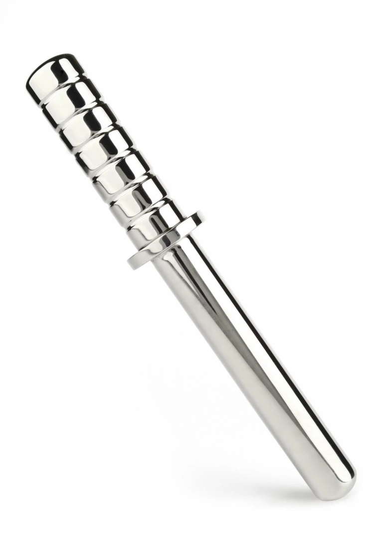 Mr. Steel Plain Stick stalowy pręt intymny z ergonomicznym pierścieniem, 20 cm