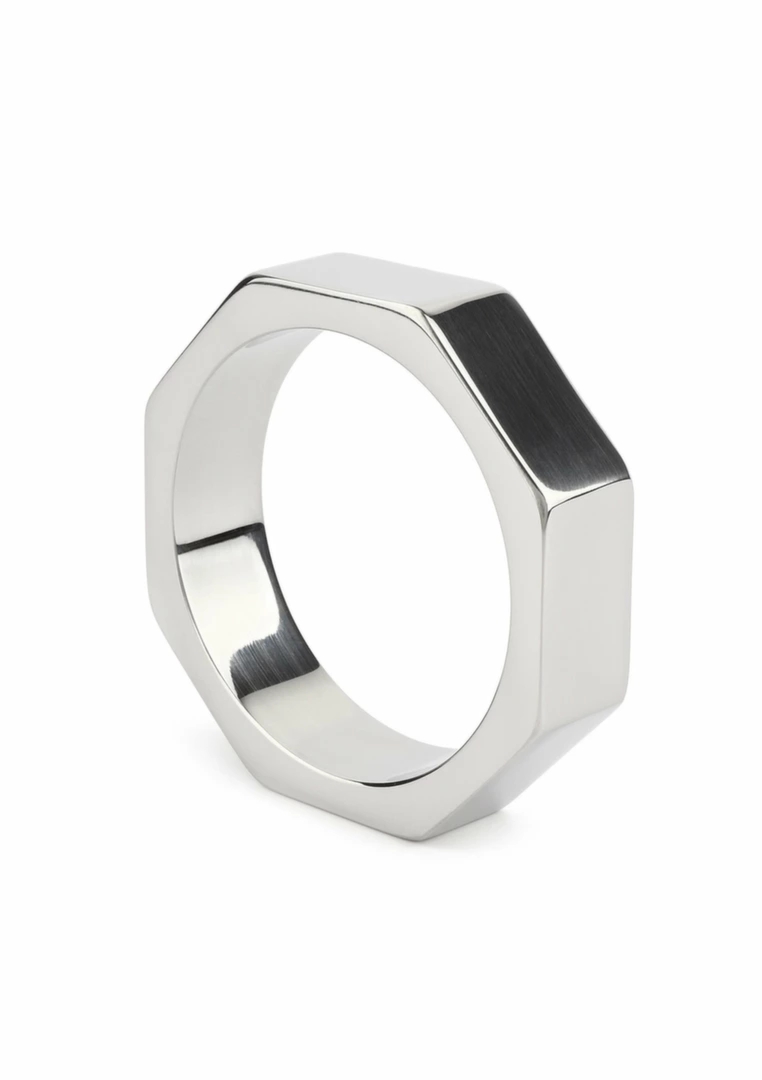 Mr. Steel Nut C-Ring 50mm stalowy pierścień anatomiczny, sześciokątny kształt