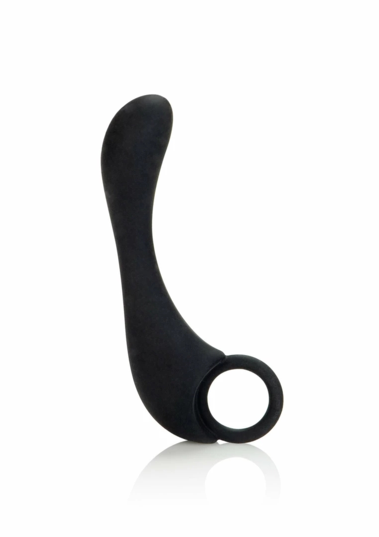 Dr. Joel Kaplan Silicone Prostate Locator – anatomiczny aplikator silikonowy, czarny, pierścień
