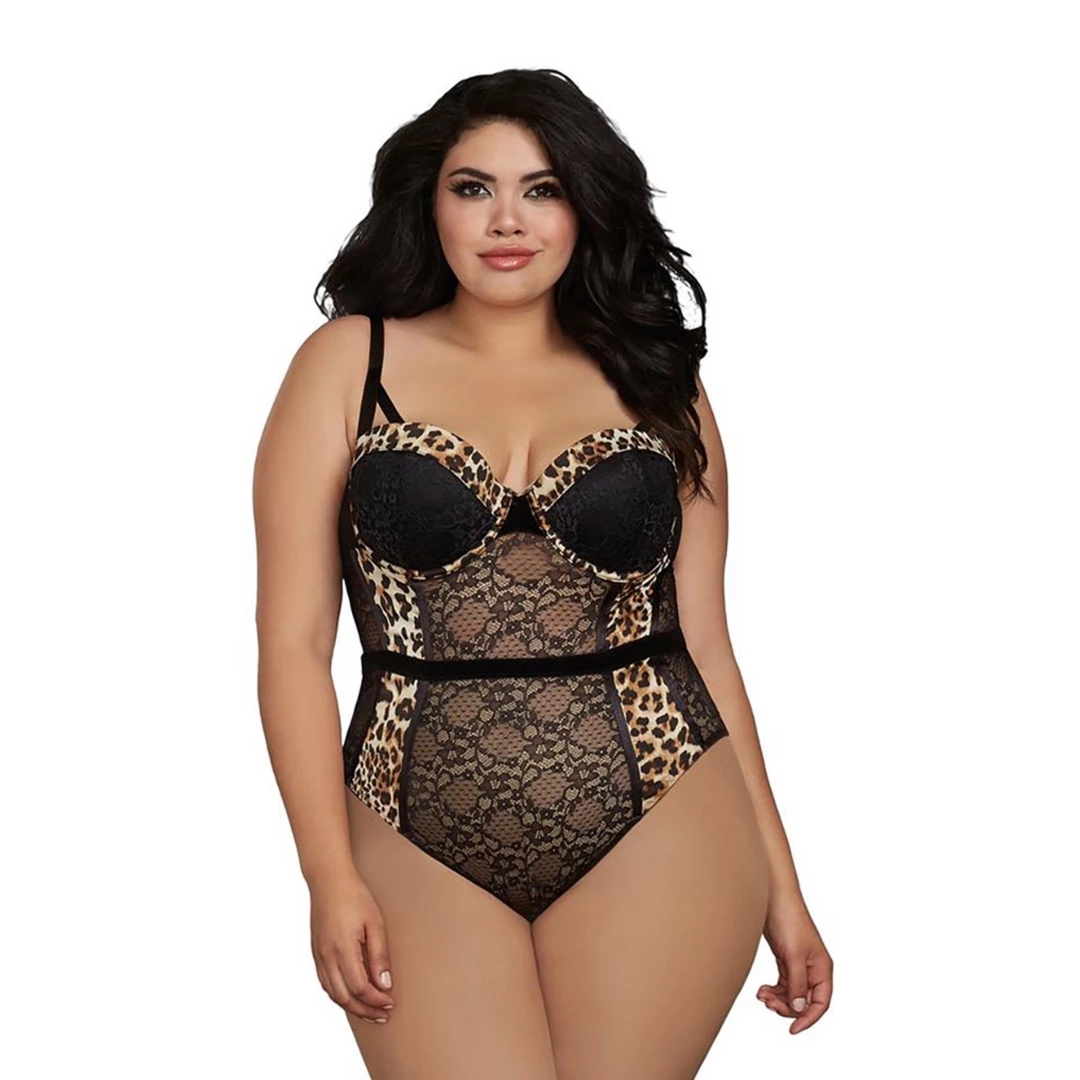 Dreamgirl Body NH rozmiar 2XL – elegancki model plus size, czarny