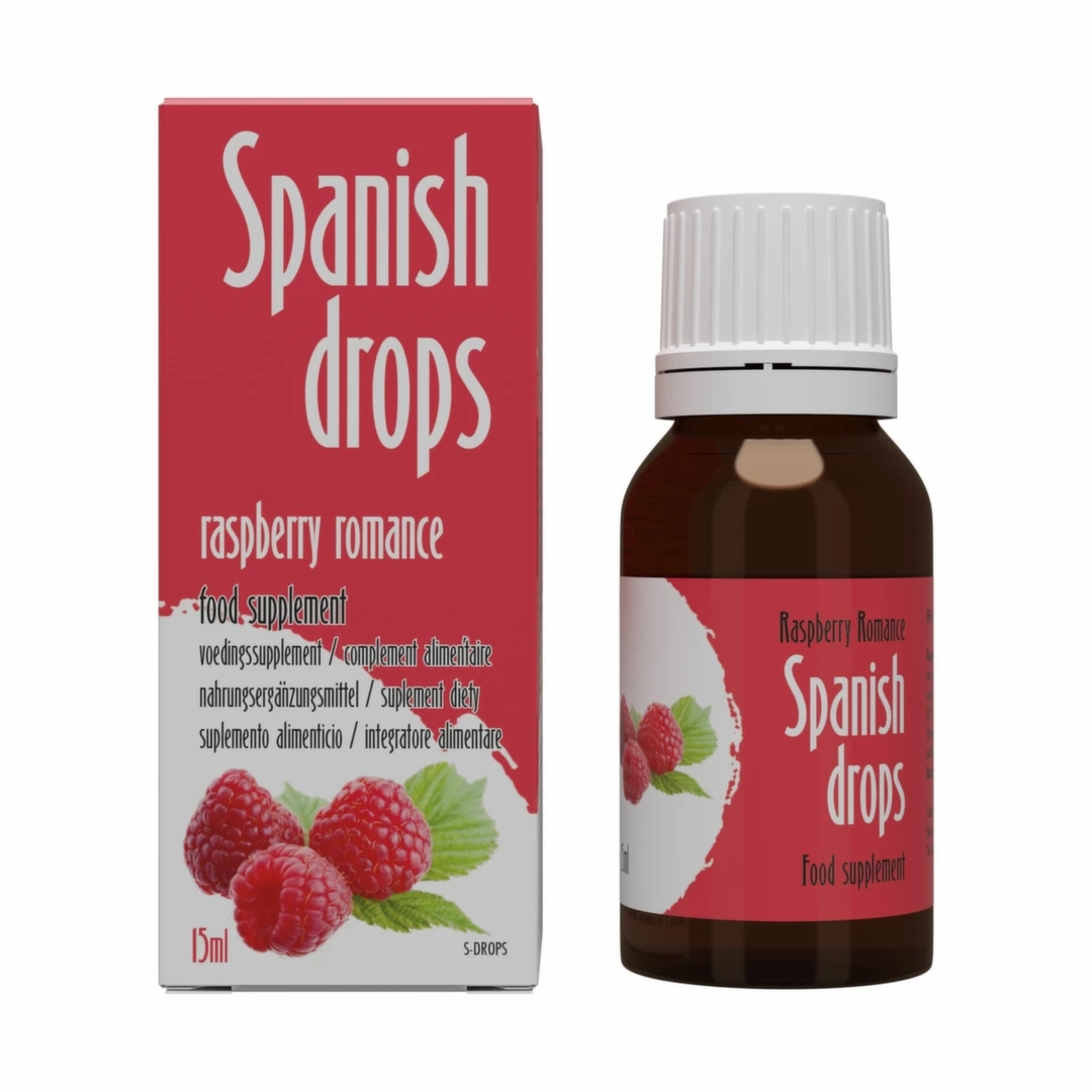 Cobeco Spanish Drops Raspberry Romance – krople energetyczne malinowe 15 ml, L-arginina i witamina C