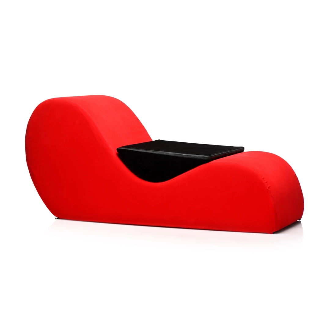 XR Brands Liberator Profilowana sofa relaksacyjna, pianka HD, pokrowiec zamszowy, czarna