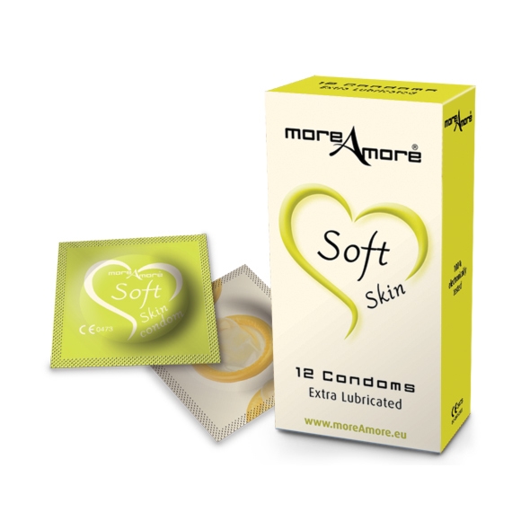 SexShop - Ekstra nawilżane prezerwatywy Condom Soft Skin 12 sztuk - online