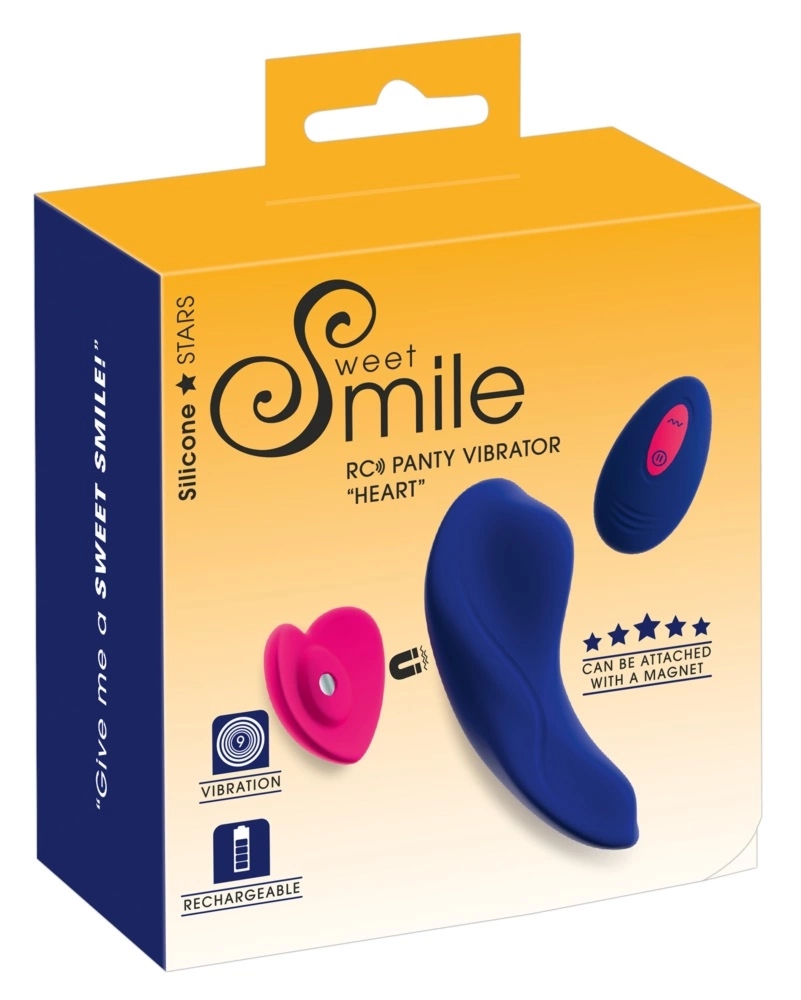 Sweet Smile Heart RC – dyskretna maszyna intymna z pilotem, silikon medyczny, 9 trybów