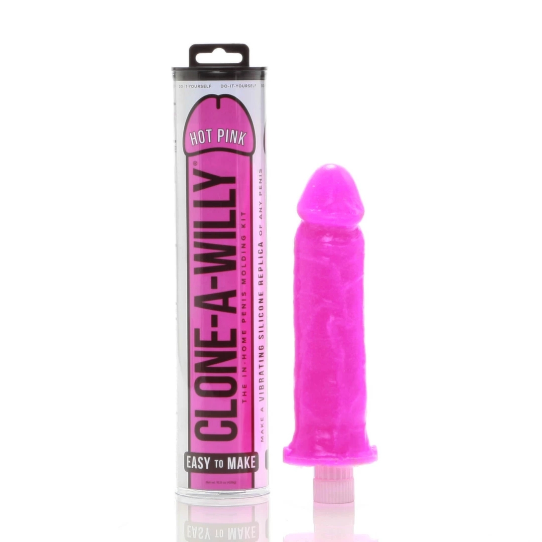 Clone-A-Willy Kit Hot Pink – zestaw do odlewu z wibracją, silikonowy, intensywny różowy kolor