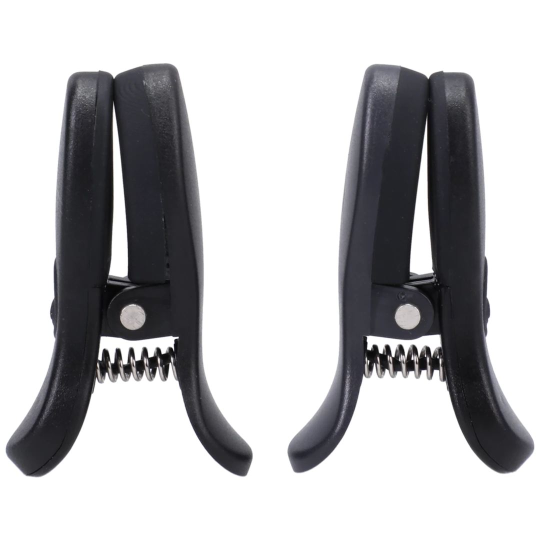 Doc Johnson Power Play zaciski na sutki z funkcją wibracji, czarne, etui ochronne
