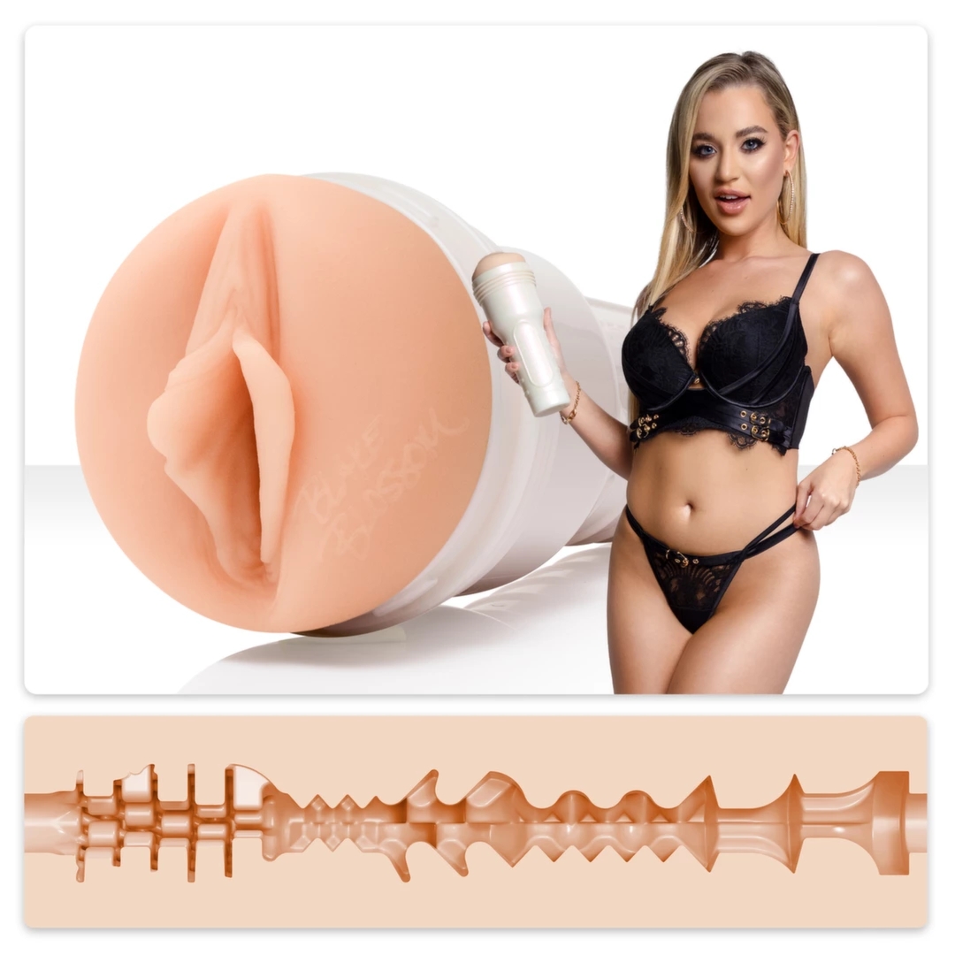 Fleshlight Girls Blake Blossom Bombshell – maszyna intymna, SuperSkin, beżowa, regulacja