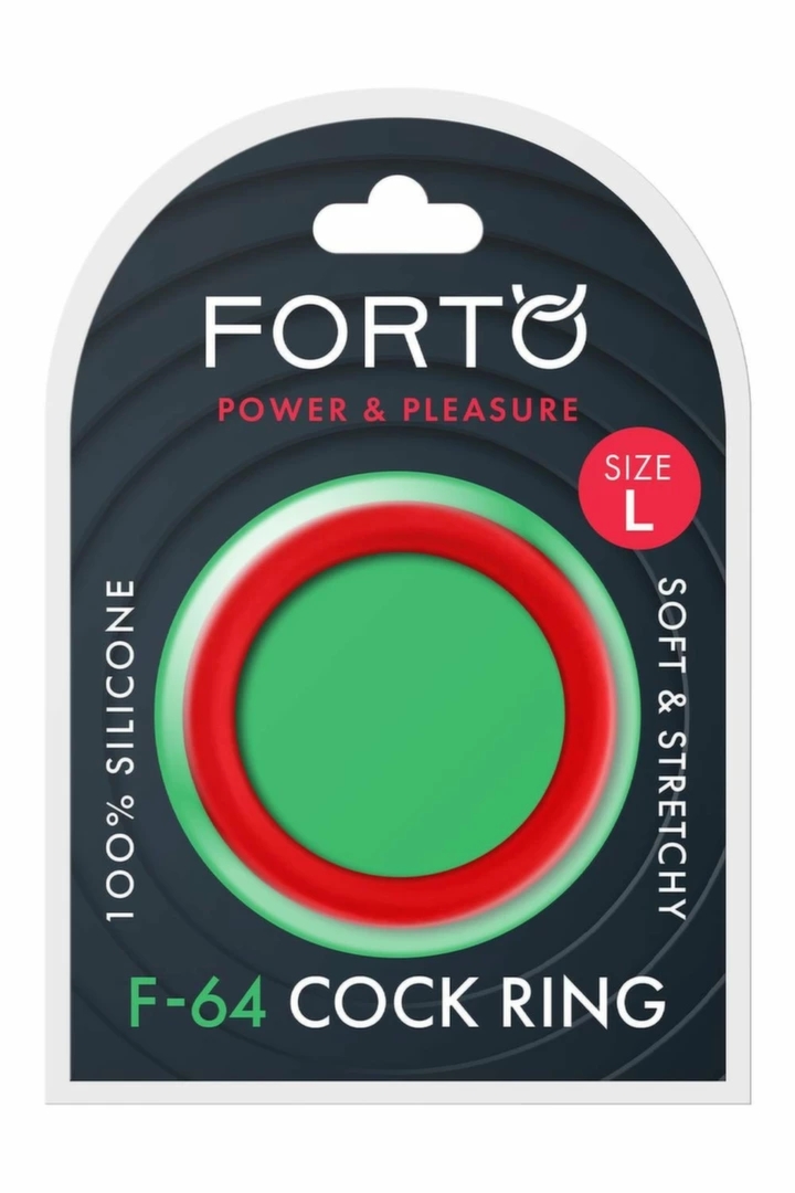 FORTO F-64 Pierścień Silikonowy Large 50mm czerwony szeroki, elastyczny, anatomiczny