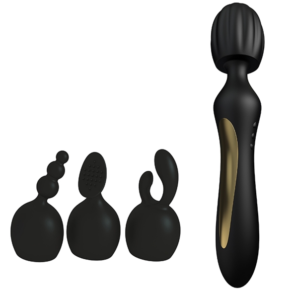 Sexshop - Kama Sutra Rhythm Bhangra Full Body Massager Czarny - Masażer z nasadkami - online