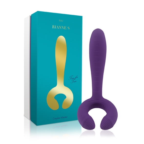 SexShop - Wibrator i masturbator dla par - Rianne S Duo Vibe Deep Purple  - online