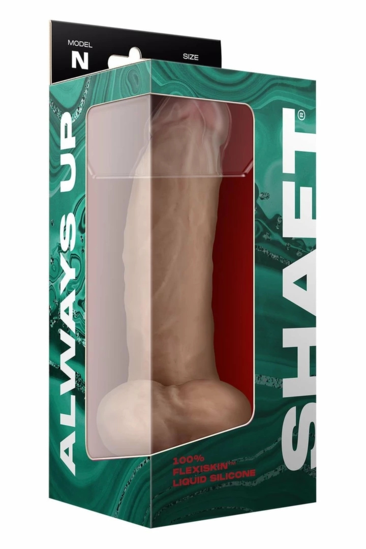 SHAFT Model N 24,1 cm Liquid Silicone – anatomiczny model z przyssawką, Pine, Flexiskin™