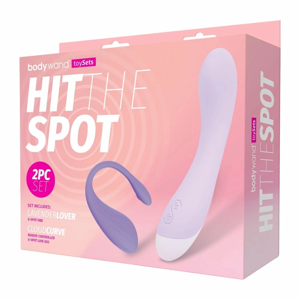 BODYWAND 4Play Hit The Spot Set – zestaw masażer z 4 wymiennymi końcówkami, biało-fioletowy