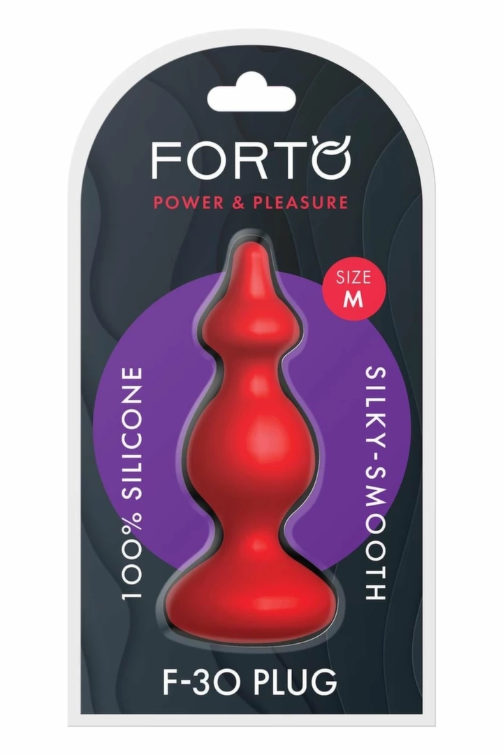 FORTO F-30 POINTER Medium Red silikonowy model anatomiczny z koralikami, czerwony