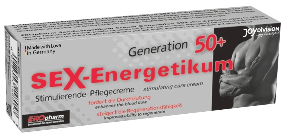 HOT Sex Energetikum 50+ żel regenerujący dla mężczyzn 40ml – damiana, żeń-szeń, lekka konsystencja