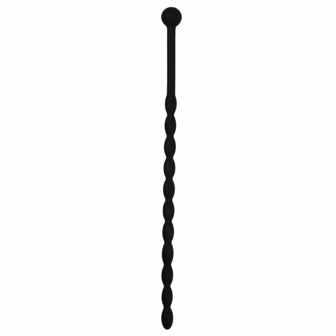 Sinner Gear Dilator silikonowy falisty czarny – segmentowa struktura, uchwyt zabezpieczający