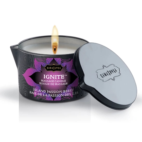 Kama Sutra Ignite Island Passion Berry świeca do masażu 170g – egzotyczny aromat i pielęgnująca formuła