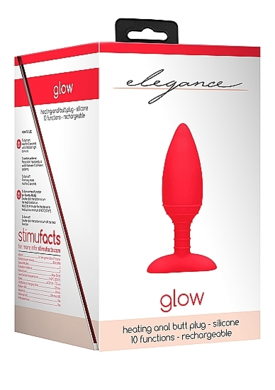Podgrzewana Wtyczka Analna Glow - Heating Anal Butt Plug - Glow - Red