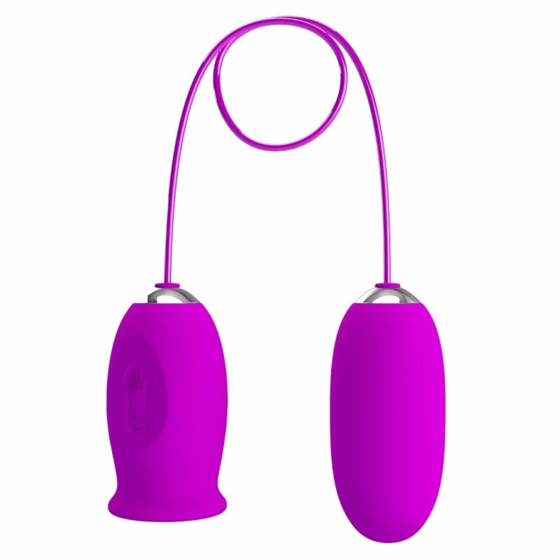 Pretty Love Daisy Dual Egg – podwójny system wibracyjny, 12 trybów, 3 rotacje, USB, fioletowy