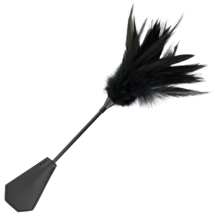 Darkness Bat z piorkiem czarny 48 cm, dwustronny model, solidny uchwyt