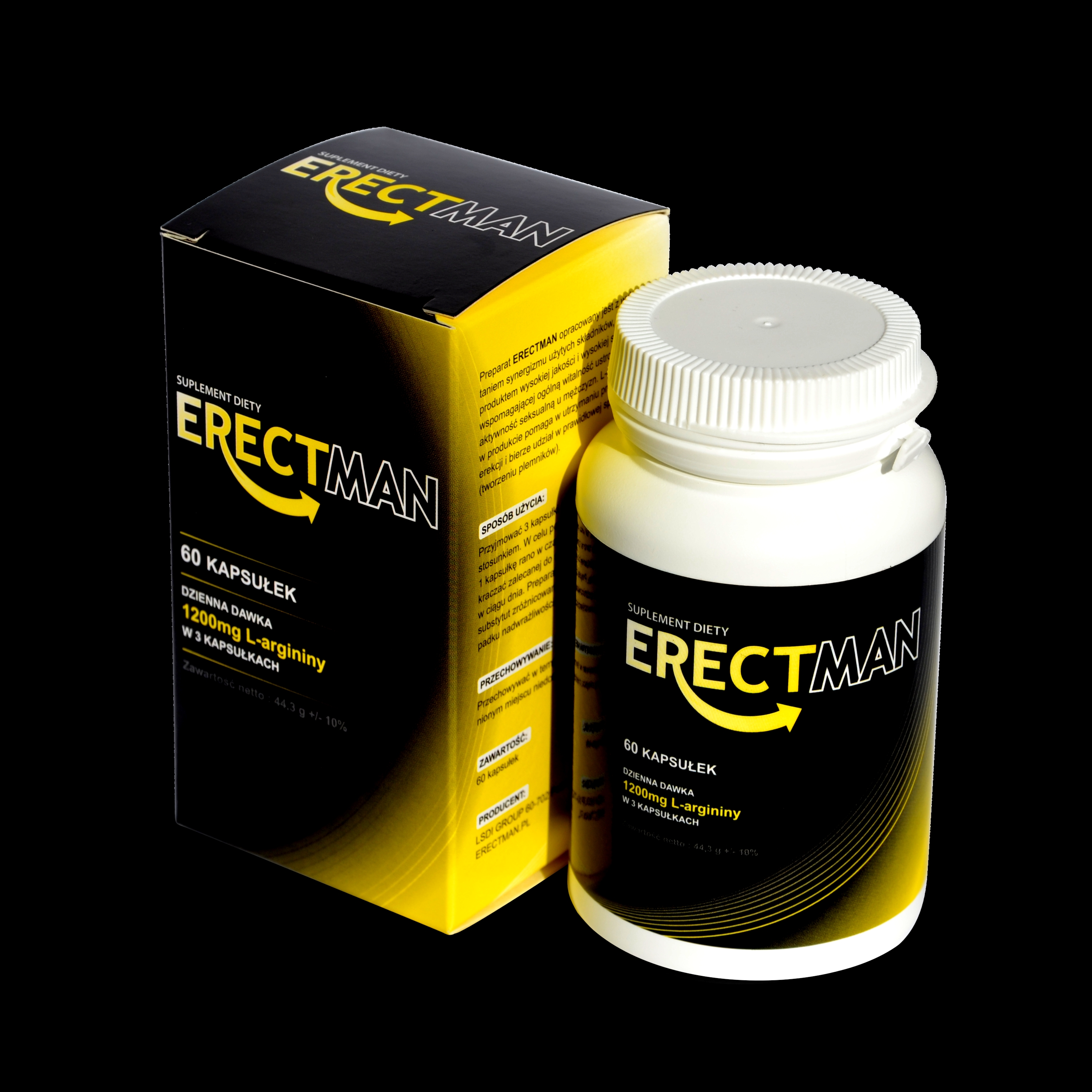 SexShop - Kapsułki wzmacniające erekcję i potencję - ERECTMAN 60 CAPS - online
