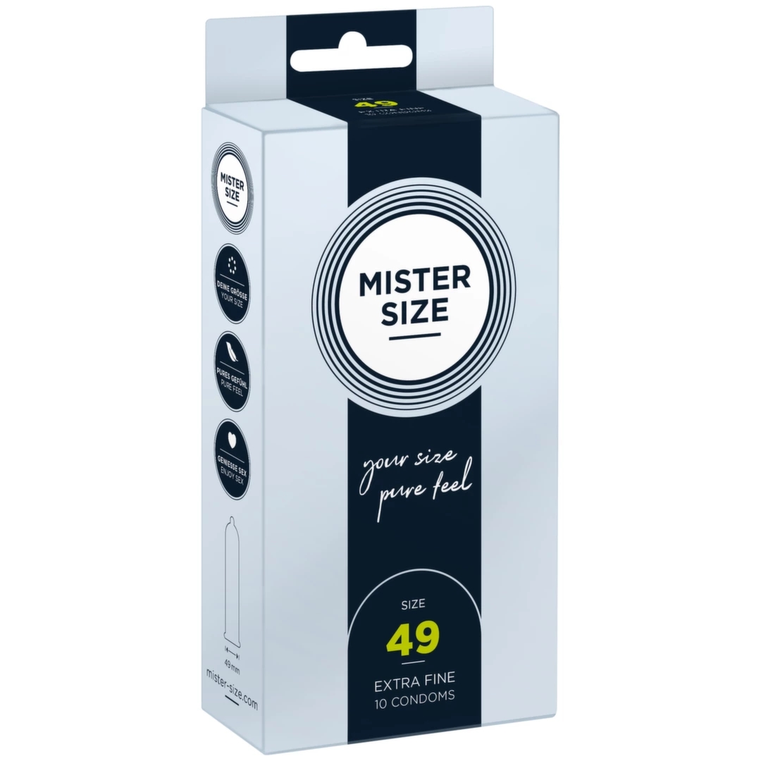 Mister Size 49 mm – precyzyjnie dopasowane prezerwatywy, opakowanie 10 sztuk