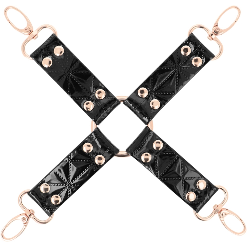 Begme Black Edition – krawat z wegańskiej skóry, podszewka neoprenowa, czarny