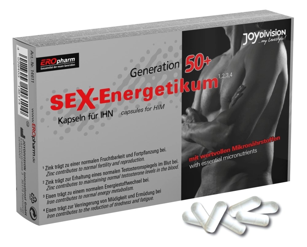 Joydivision Sex Energetic 50+ suplement mineralno-witaminowy 40 kapsułek – dla osób po 50 roku życia