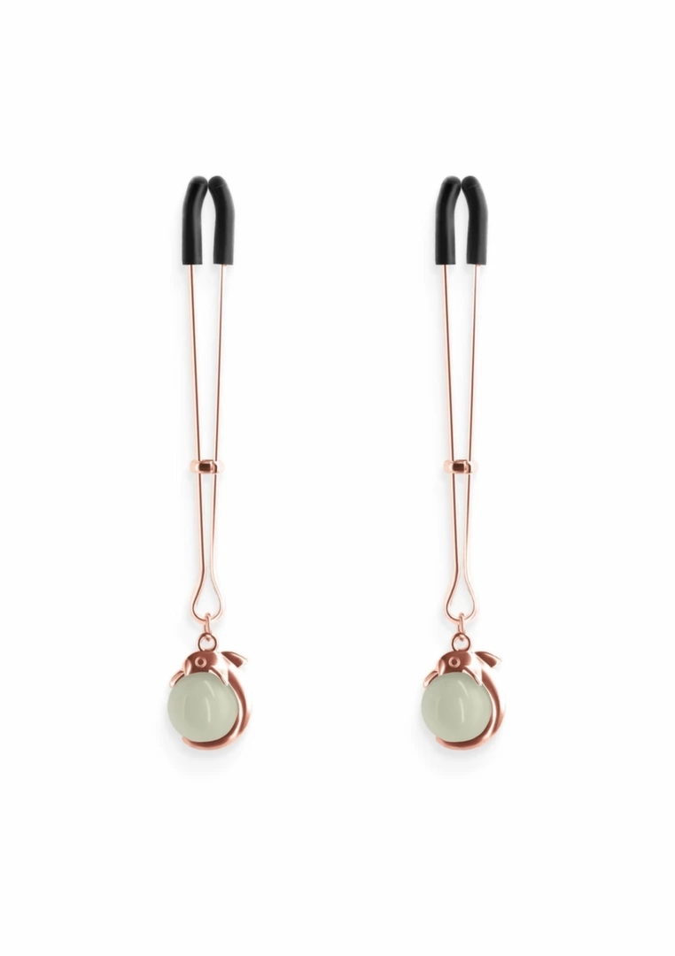 NS Novelties Nipple Clamps G1 regulowane zaciski metalowe z miękkimi silikonowymi końcówkami