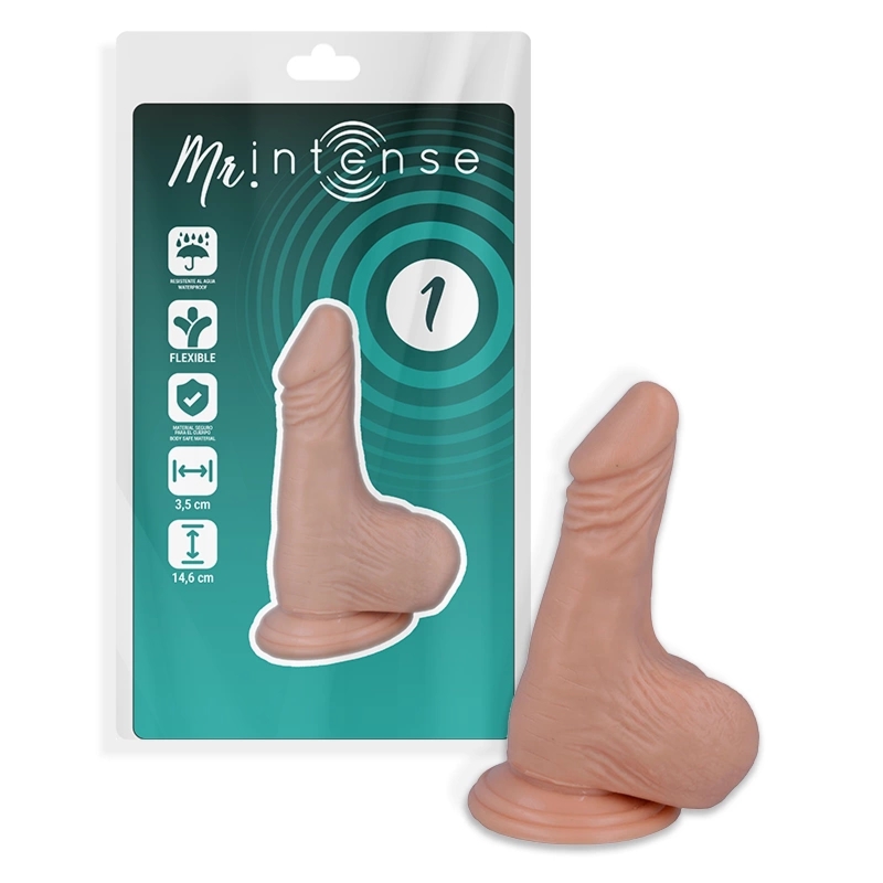 Mr. Intense Model 1 – anatomiczny model intymny 14,6 cm, elastyczny, naturalny kolor, przyssawka