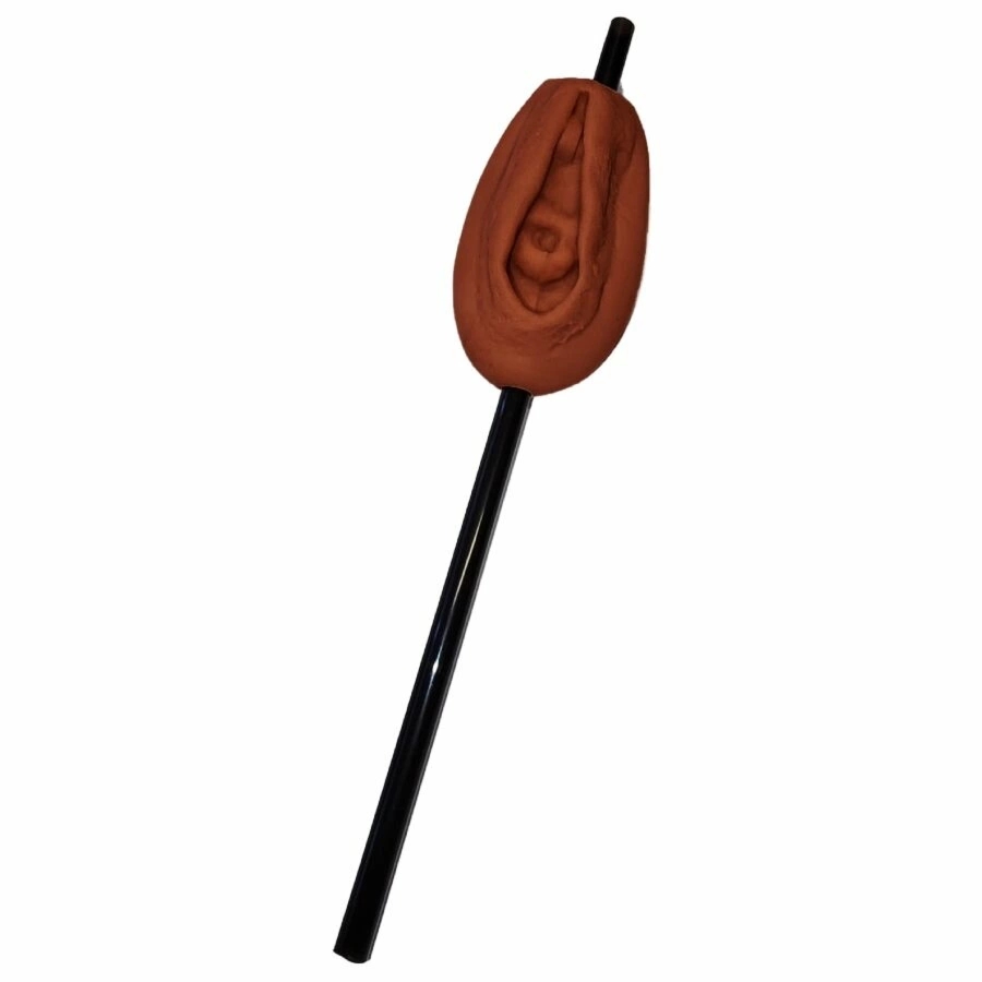DIVERTY SEX Picante słomka imprezowa, ciemny odcień słomy, anatomiczny kształt, standard