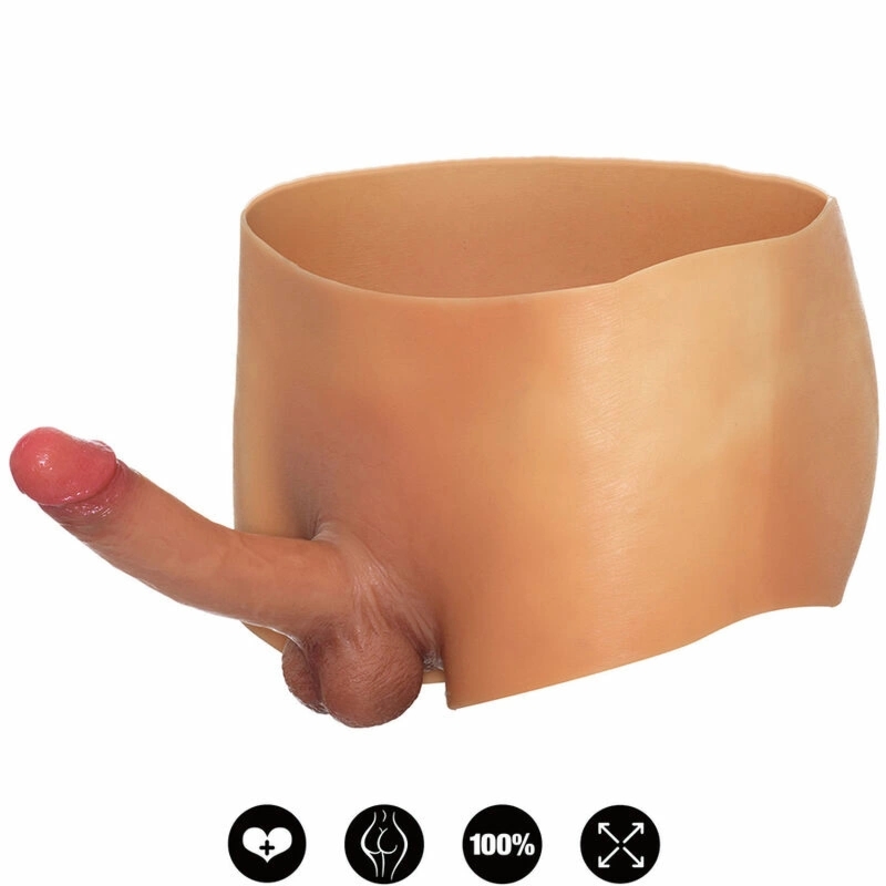 Hidden Desire Alter Ego Bokserki z silikonowym dodatkiem 18 cm L – anatomiczny kształt, czarny