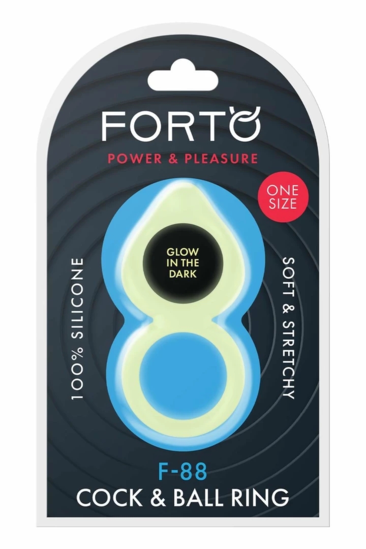 FORTO F-88 Double Ring Glow silikonowy podwójny pierścień świecący w ciemności, elastyczny