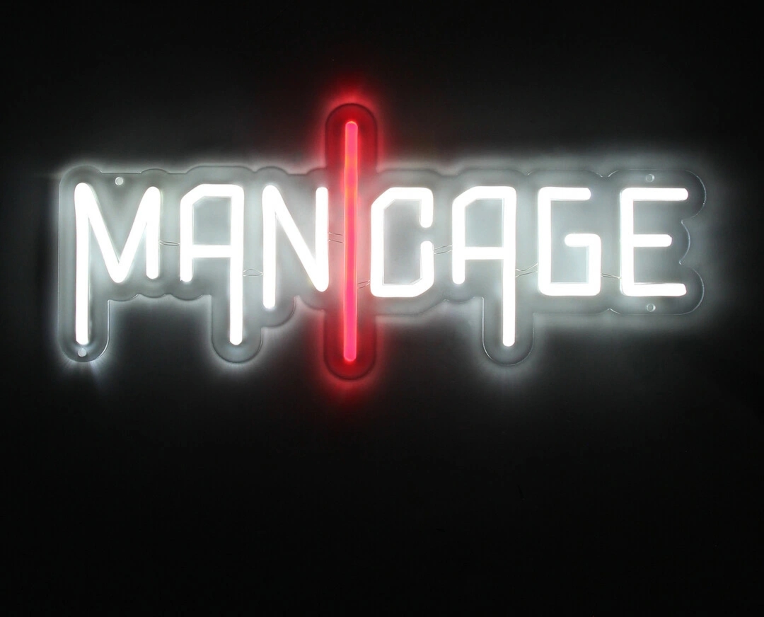 Mancage LED Neon – dekoracyjny szyld świetlny z adapterem EU, montaż ścienny