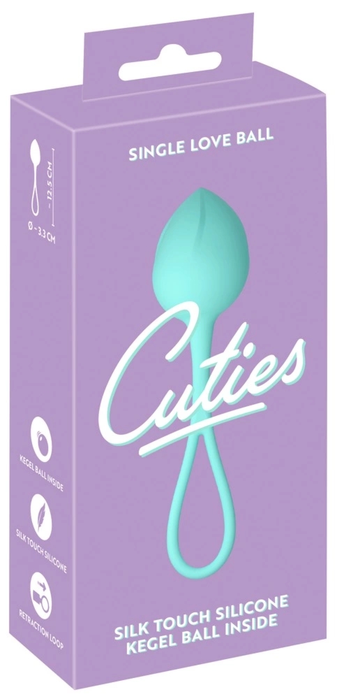 Cuties Love Ball Green zielona kulka do ćwiczeń mięśni dna miednicy 38g, silikon medyczny