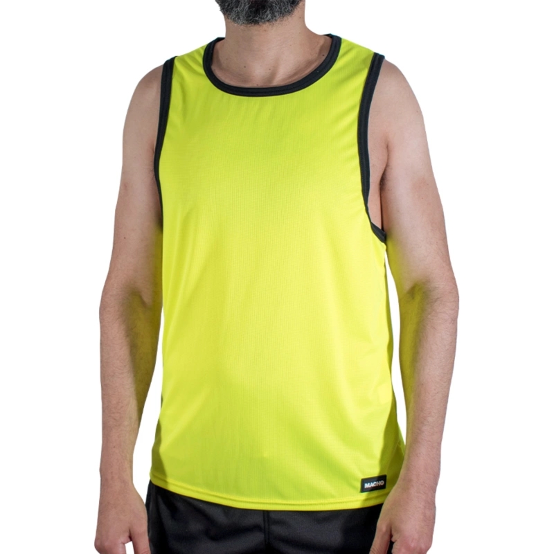 MACHO CMV001 żółta koszulka sportowa L/XL lekka, oddychająca i elastyczna