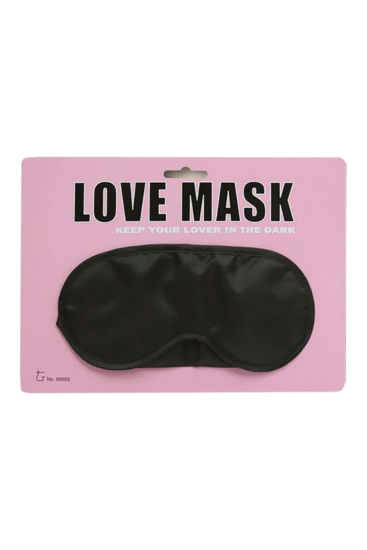 LOVE MASK maska materiałowa czarna uniwersalna, miękka tkanina wielokrotnego użytku
