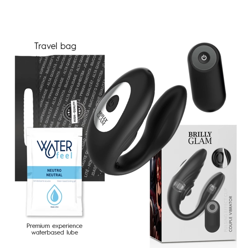 Brilly Glam COUPLE Pulsing & Vibrating – Model dla par z pilotem, 7+7 trybów, fioletowy