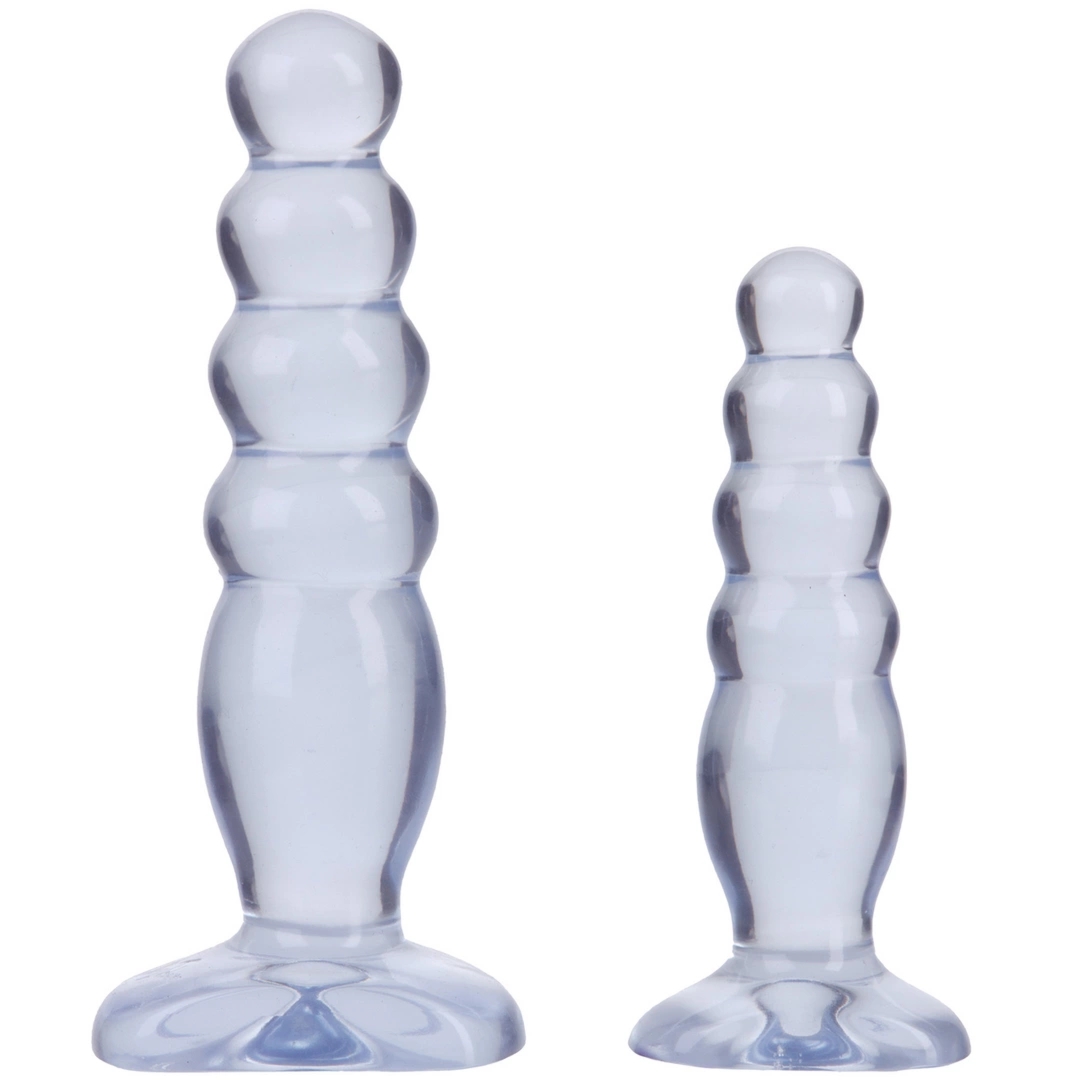 Doc Johnson Crystal Jellies Zestaw Treningowy 2 rozmiary, anatomiczne modele, PVC, transparentny