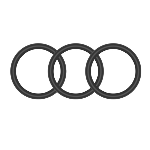 SexShop - Pierścienie silikonowe - Perfect Fit Silicone 3 Ring Kit Large Black - online