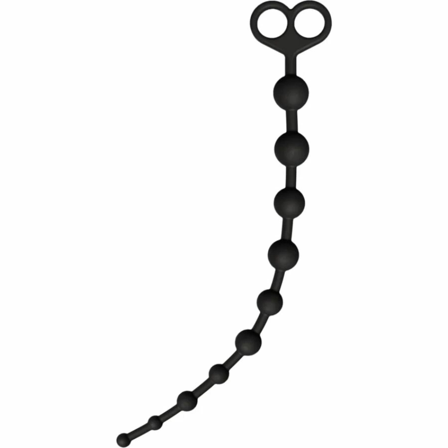 ToyJoy Flexible Beads elastyczne kulki silikonowe 38 cm czarne, progresywna średnica