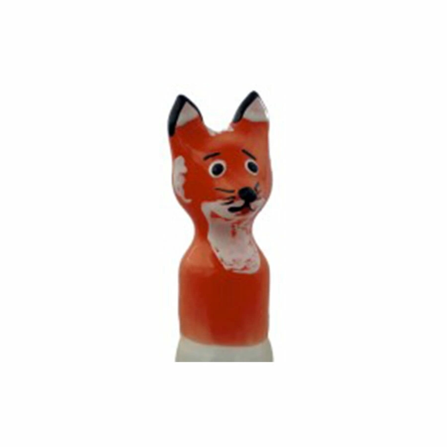 Condomerie Fox Brown XL artystyczny model prezerwatywy ręcznie malowany, dekoracyjny