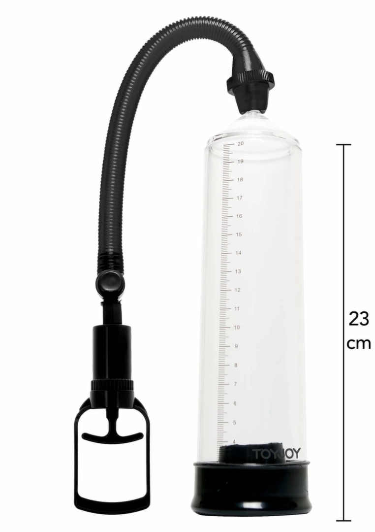 ToyJoy Power Pump pompa prożniowa do ćwiczeń z manometrem, transparentna, 20 cm