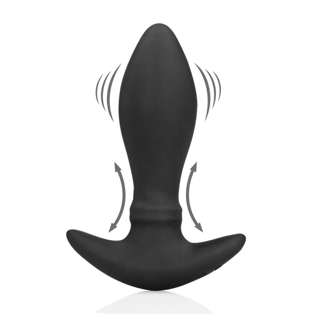 The ASS Anal Self Penetrating Stretcher Black – silikonowy wibrator, stożkowy, wodoodporny