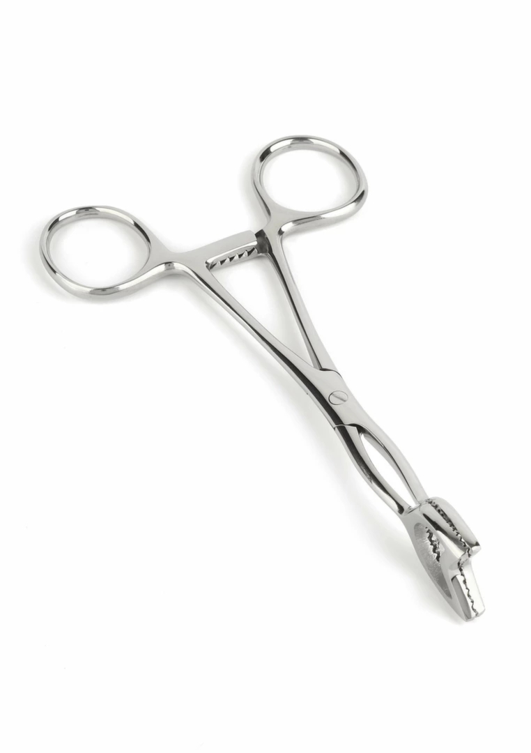 Mr. Steel Cube Tongs V Shape stalowe szczypce z blokadą, szeroki uchwyt i teksturowane końcówki