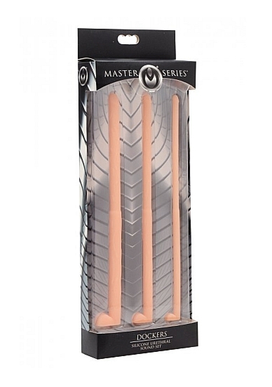 Zestaw silikonowych sond do cewki moczowej Dockers AF398 - Dockers Silicone Uerethral Sound Set - Flesh