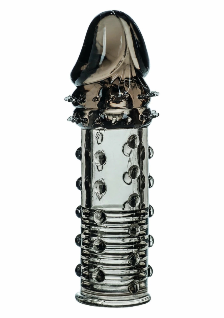 CalExotics Apollo Extender przezroczysty anatomiczny przedłużacz 5 cm TPR, żebrowany