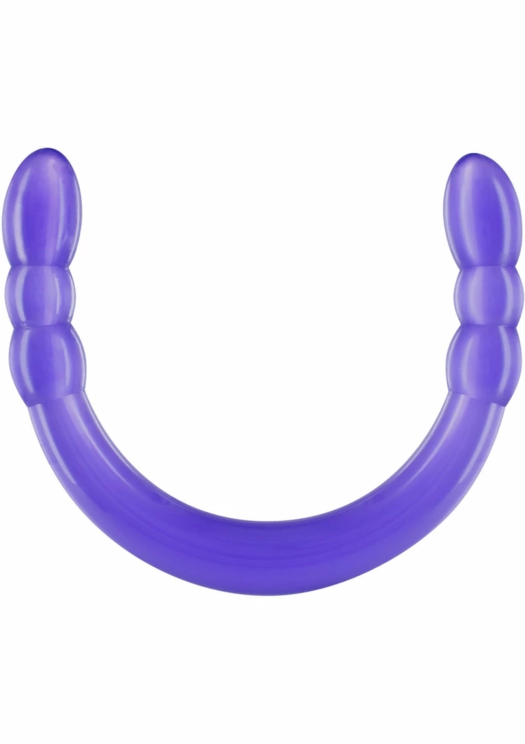 TOYJOY Double Digger Dong 45 cm dwustronny model PVC transparentny z żebrowanymi końcówkami