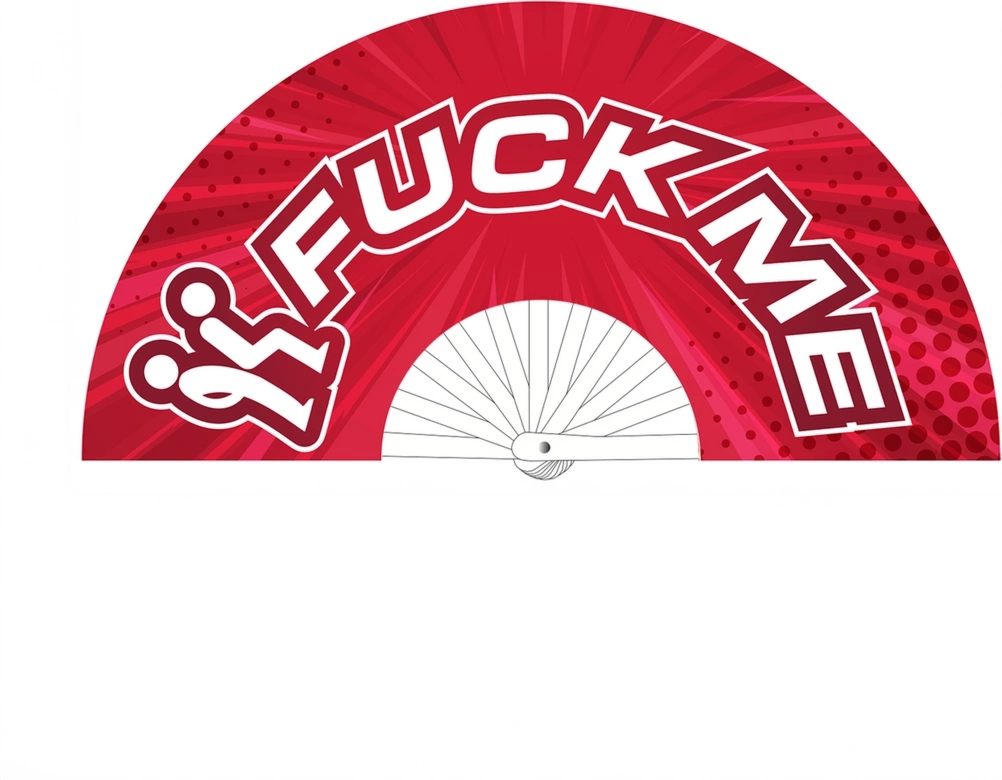 Fuck Me – Fan Dekoracyjny 64 cm, czerwony, wachlarz poliestrowy