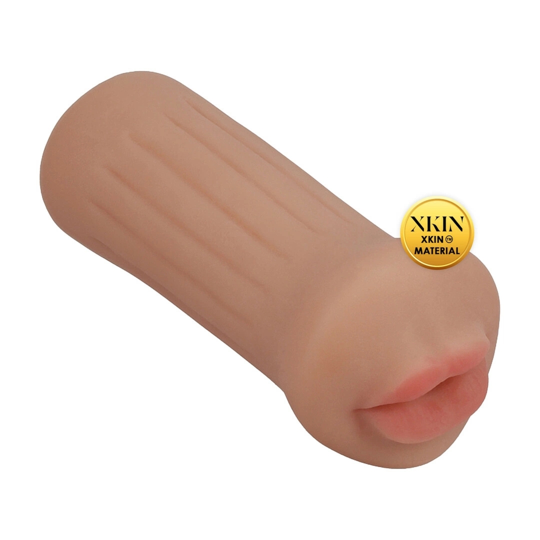 Raw The Grip TPE Small kompaktowa maszyna intymna, 137g, tan, nieklejący materiał
