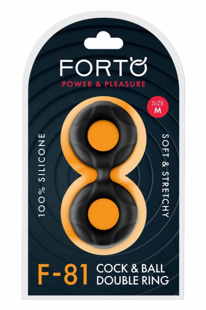 FORTO F-81 Double Ring 47mm Czarny podwójny pierścień silikonowy, elastyczny
